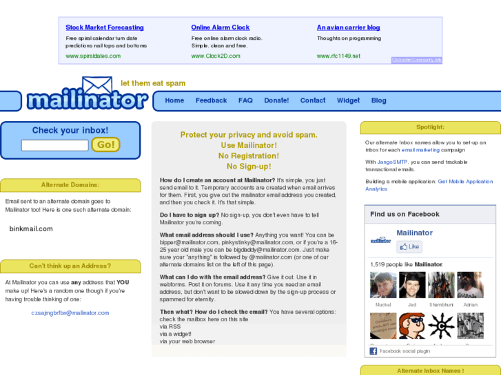 www.mailinator.net