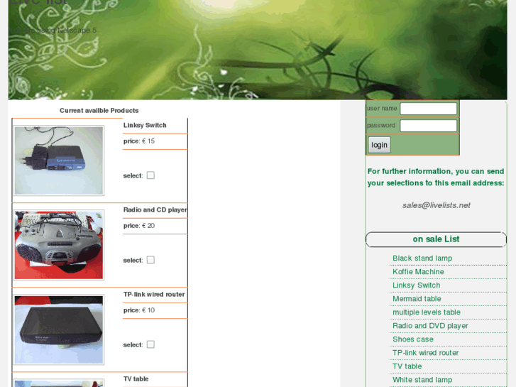 www.livelists.net