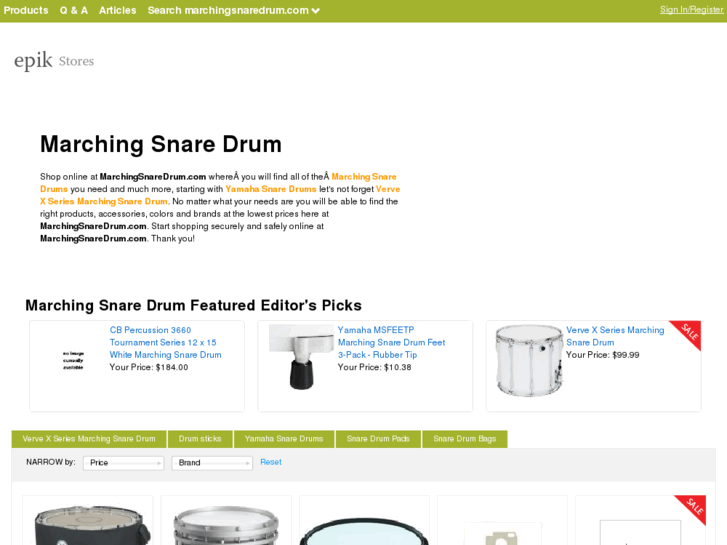 www.marchingsnaredrum.com