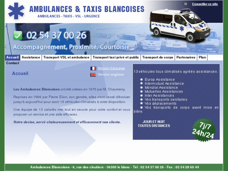 www.taxis-ambulances-blancoises.com