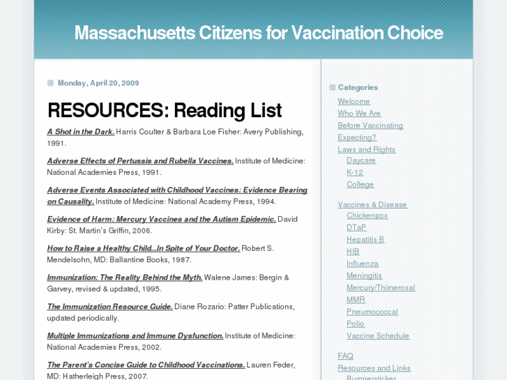 www.vaccinechoice.org