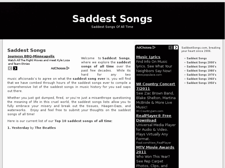 www.saddestsongs.com