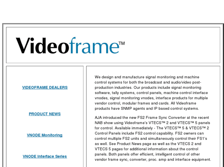 www.videoframesystems.com