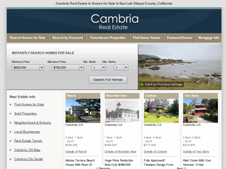 www.cambria-homesforsale.com
