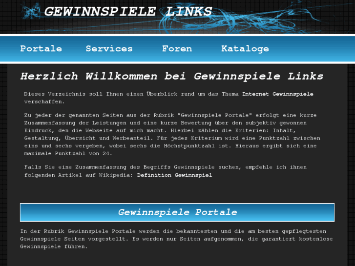 www.gewinnspiele-links.de