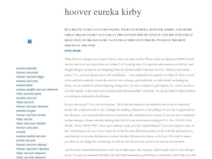 www.hoover-eureka-kirby.com