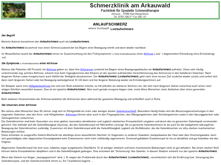 www.anlaufschmerz.de