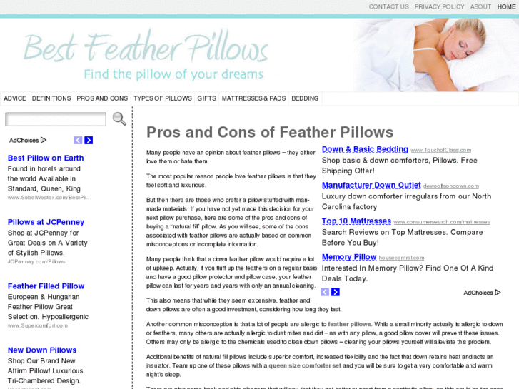 www.bestfeatherpillows.com