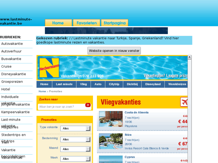 www.lastminute-vakantie.be