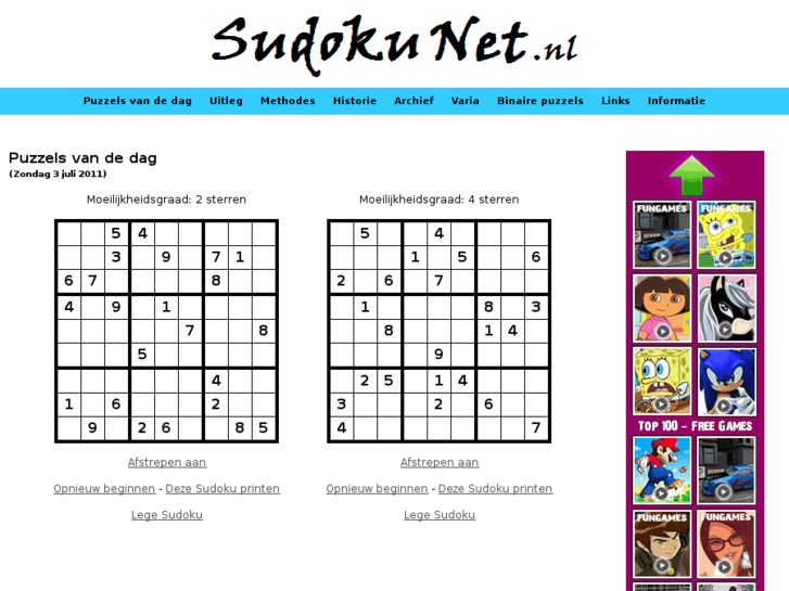 www.sudokunet.nl