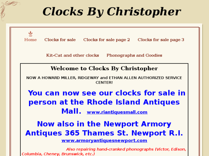 www.clocksbychristopher.com