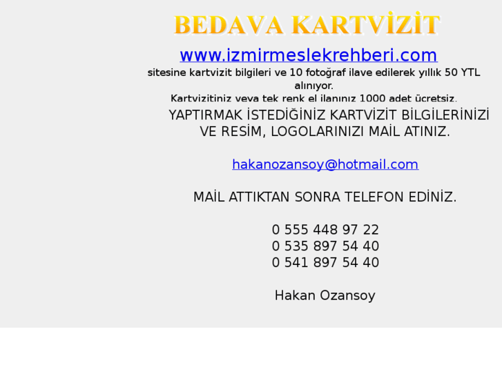 www.izmirkartvizit.com