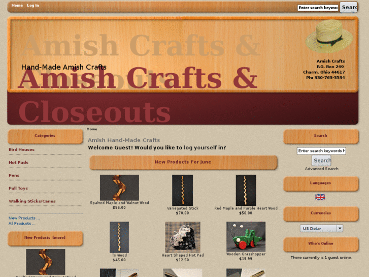 www.amishcraftsandcloseouts.com