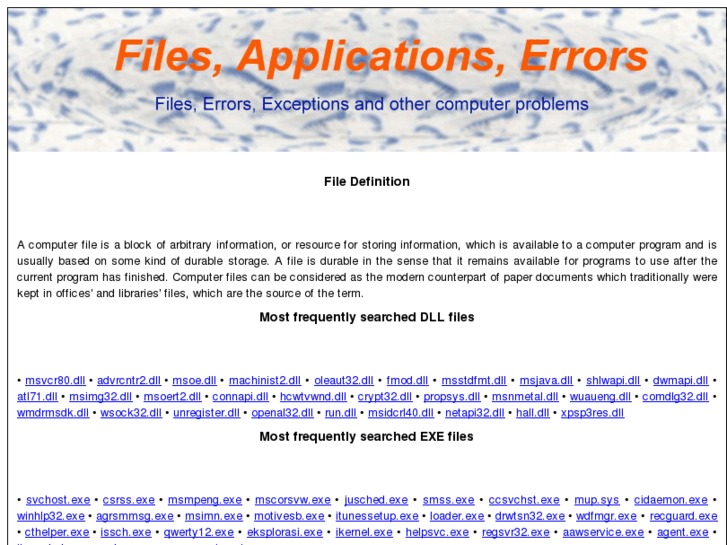 www.fileapplicationerror.com