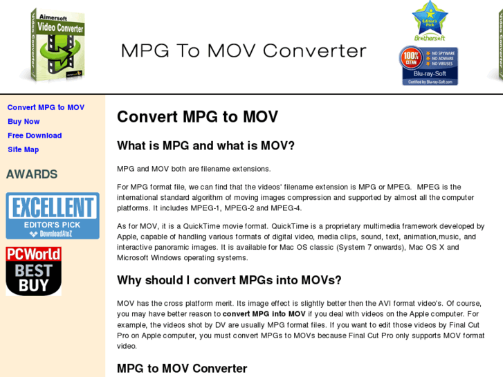 www.convertmpgtomov.com