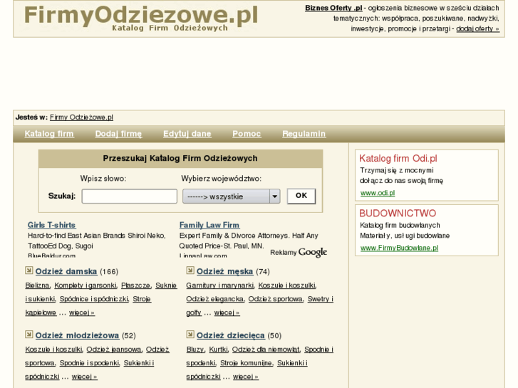 www.firmyodziezowe.pl