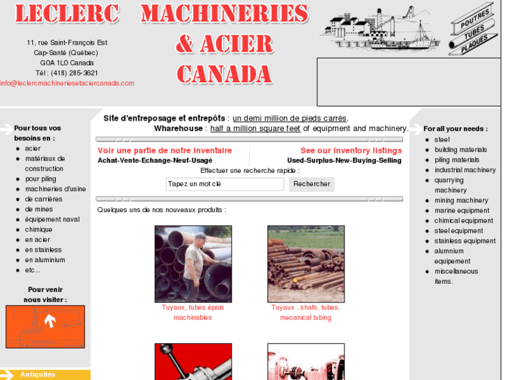 www.leclercmachineriesetaciercanada.com