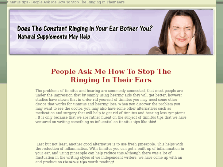 www.tinnitustips.info