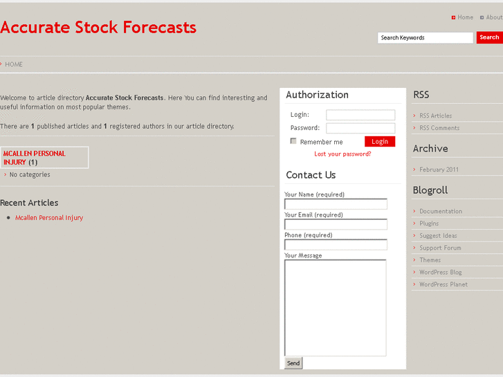 www.accuratestockforecasts.info