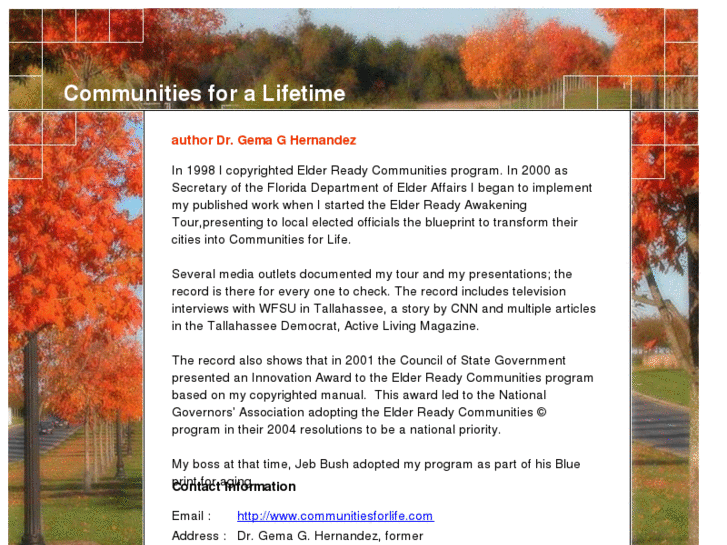 www.communitiesforlifetime.org