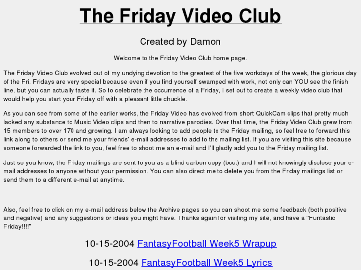 www.fridayvideo.com