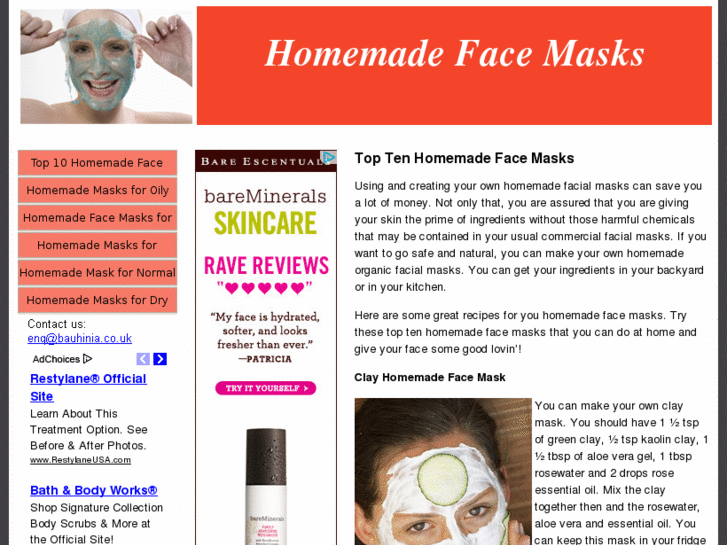 www.homemadefacemasks.co.uk