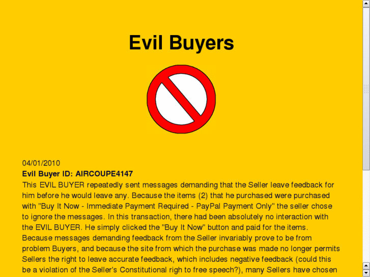 www.evilbuyers.com