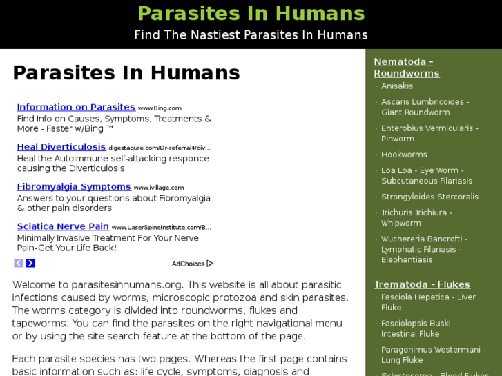 www.parasitesinhumans.org