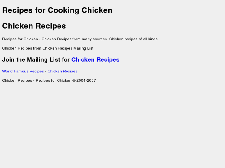 www.chickenrecipeschicken.com