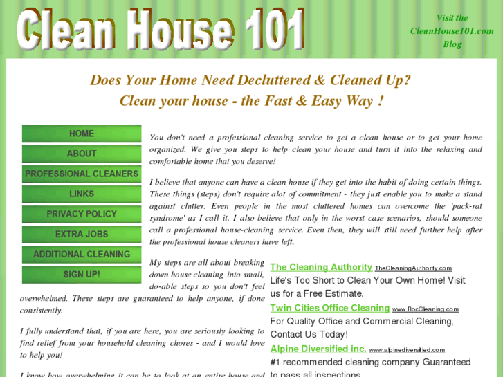 www.cleanhouse101.com