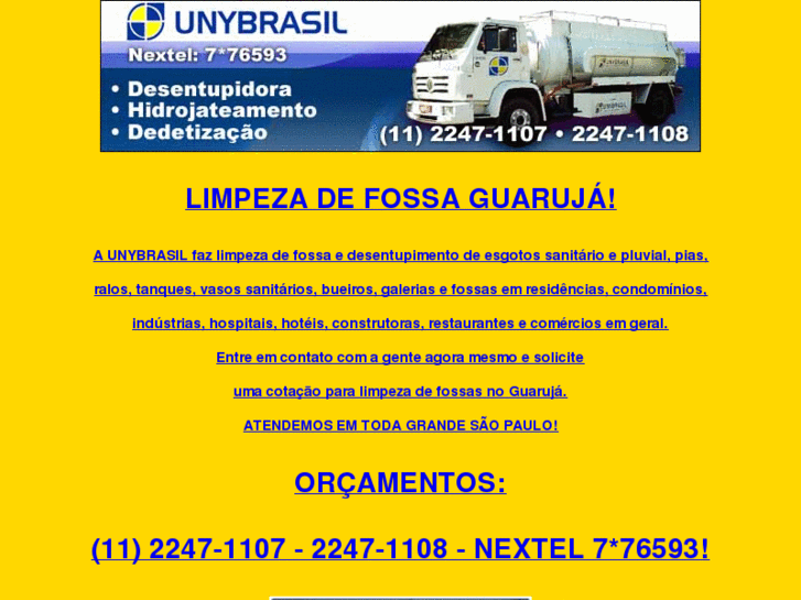 www.limpezadefossaguaruja.net