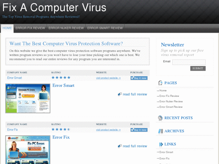 www.fixacomputervirus.com