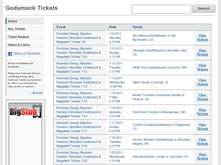 www.godsmacktickets.net