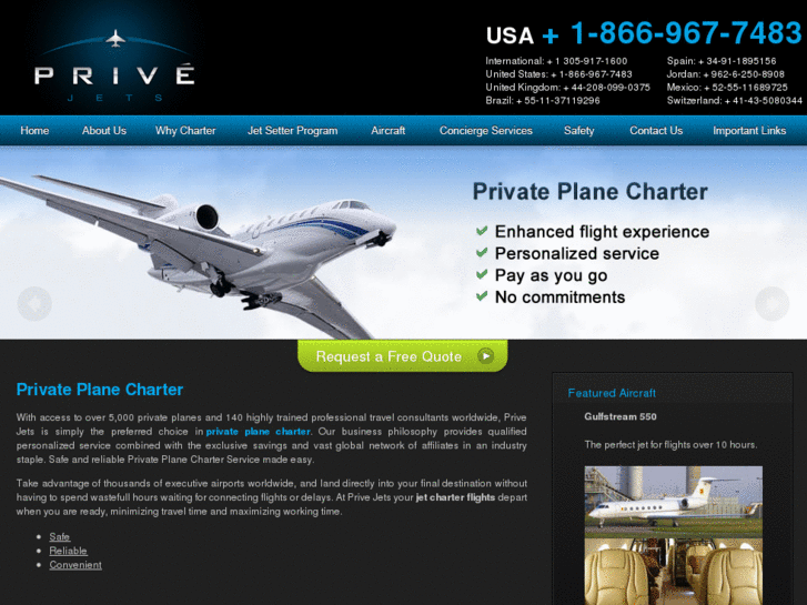 www.privateplanecharter.com