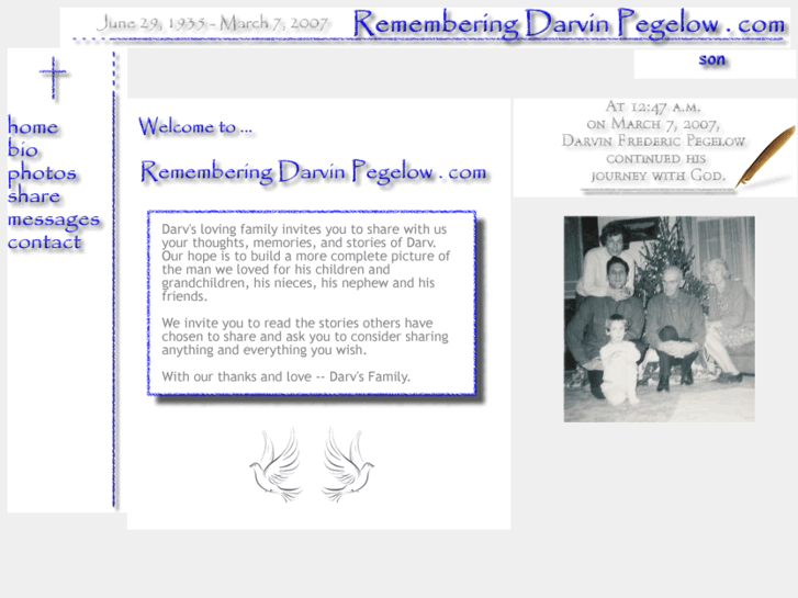 www.rememberingdarvinpegelow.com