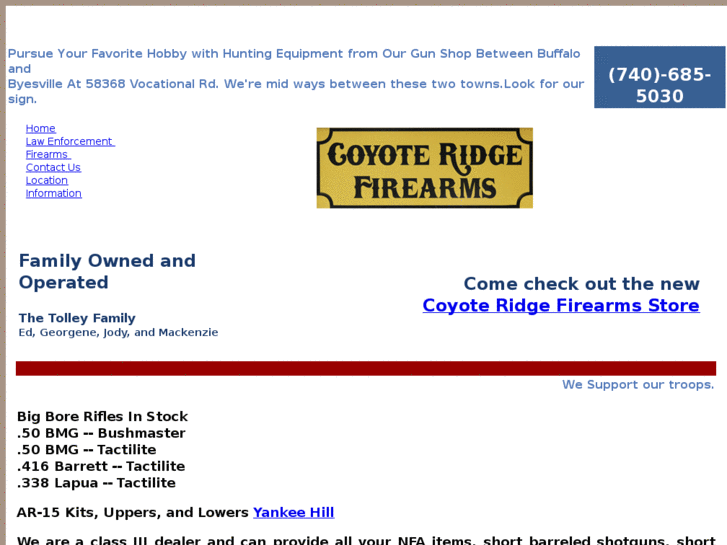 www.coyoteridgefirearms.com