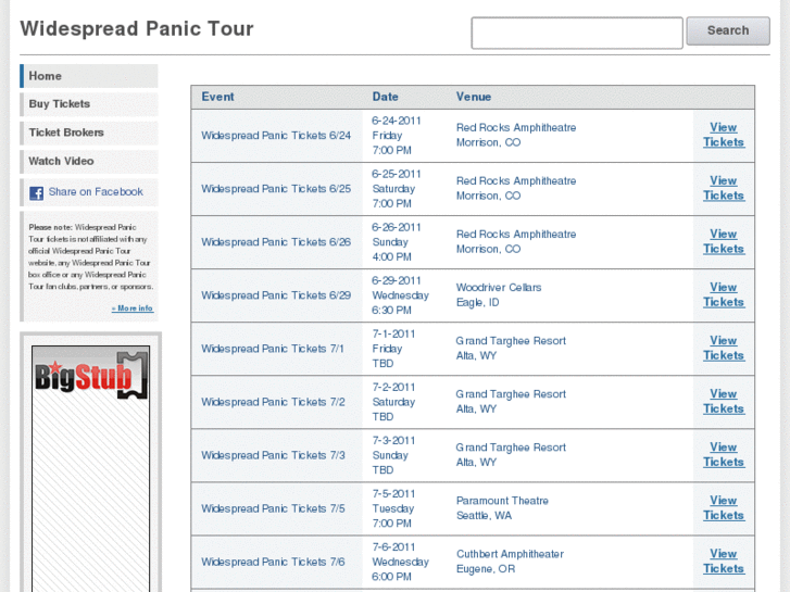 www.widespreadpanictour.org