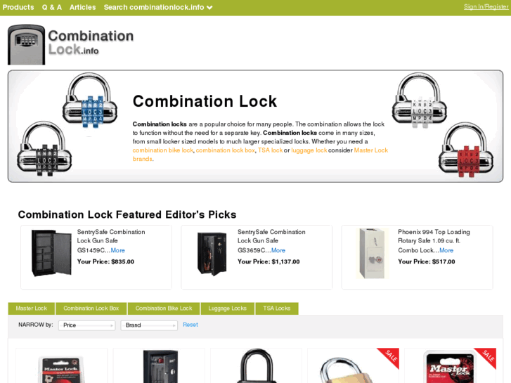 www.combinationlock.info