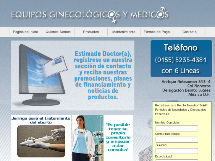 www.equiposginecologicosymedicos.com