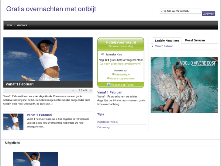 www.gratisovernachtenmetontbijt.nl