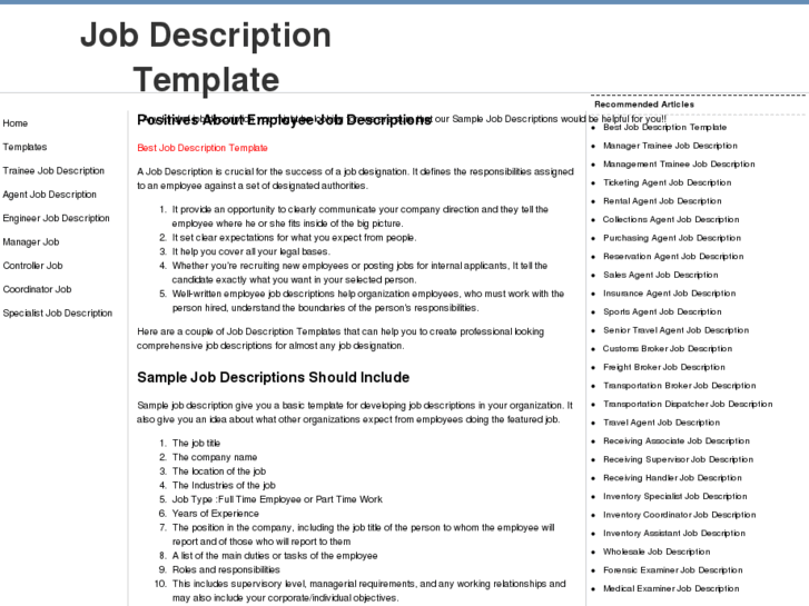 www.jobdescriptiontemplate.info