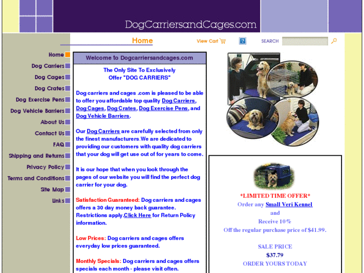 www.dogcarriersandcages.com