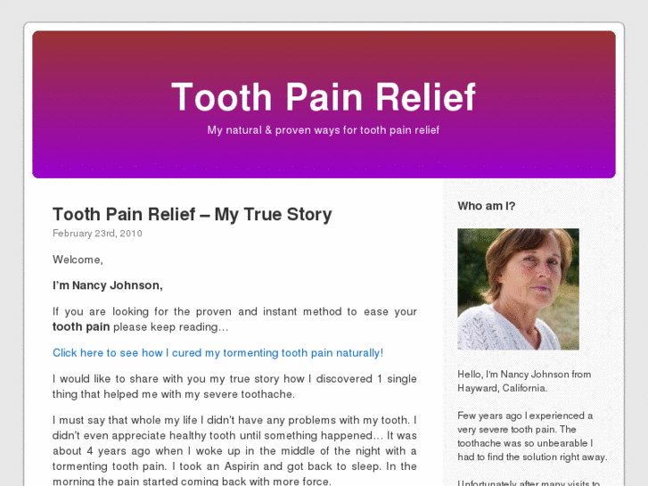 www.toothpainreliefinfo.org