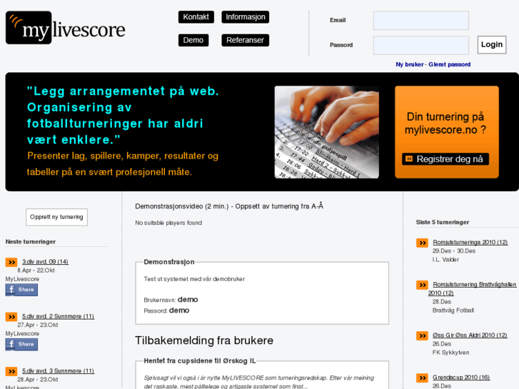 www.mylivescore.no