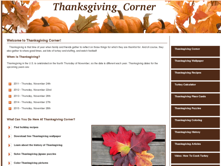 www.thanksgiving-corner.com