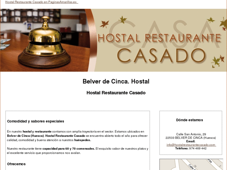 www.hostalrestaurantecasado.com