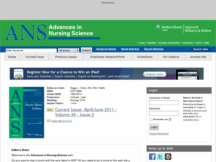 www.advancesinnursingscience.com