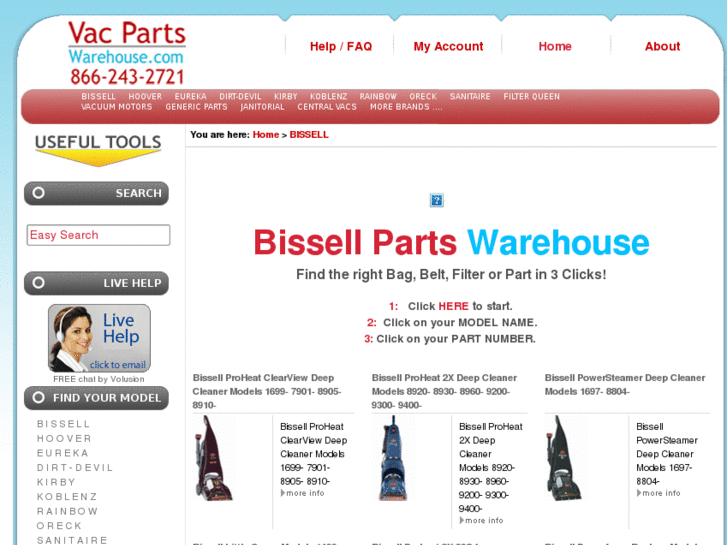 www.bissellpartswarehouse.com