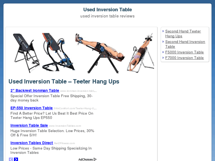 www.usedinversiontable.com