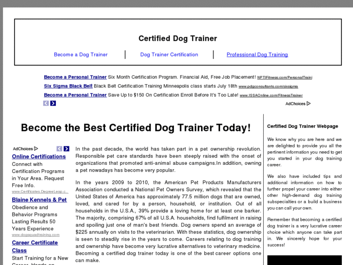 www.certifieddogtrainerinfo.com